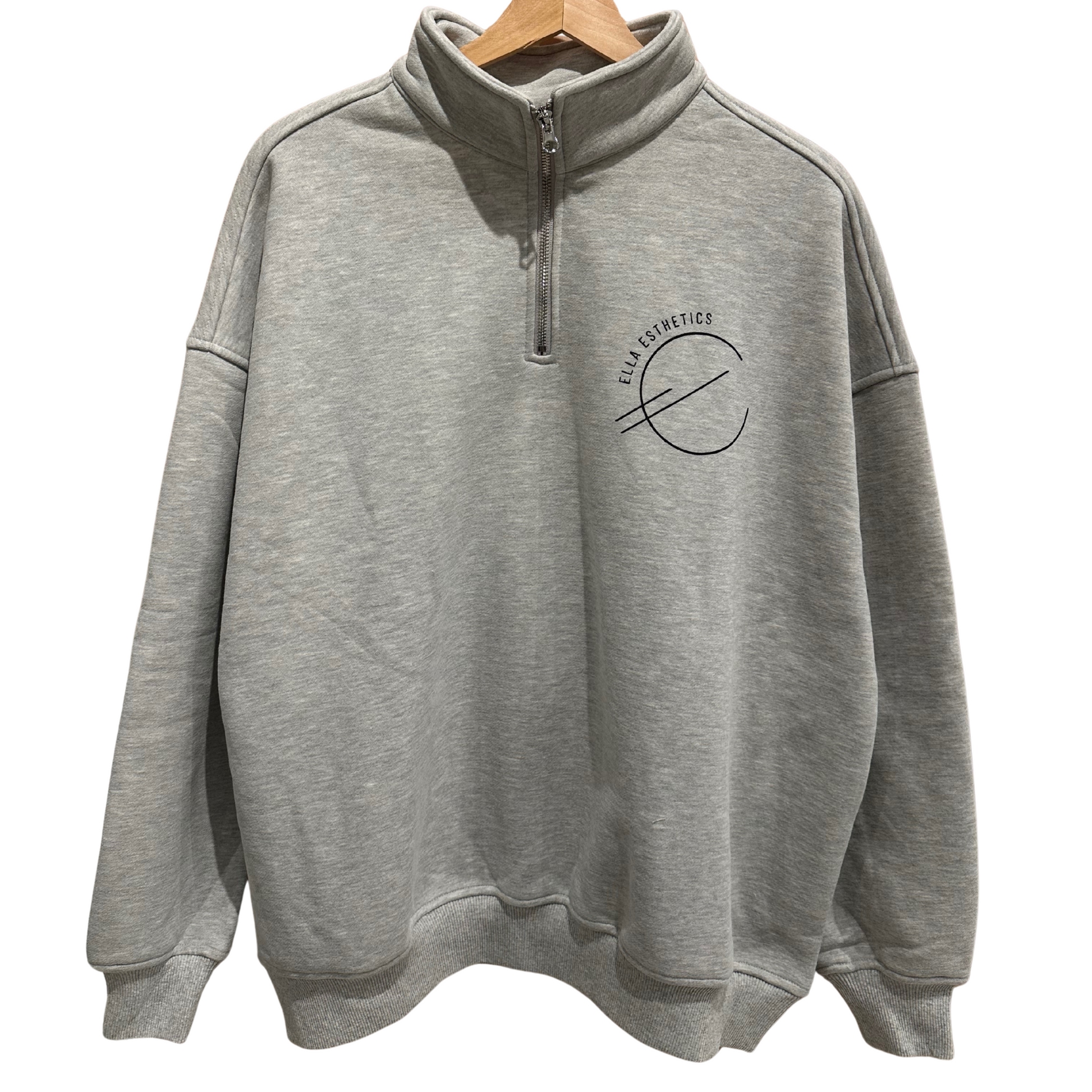 Grey Quarter-Zip Sweater