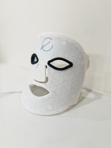 Face, Neck, and Chest LED Light Therapy Mask - White